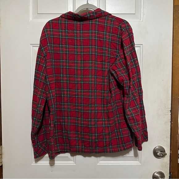 Disney Store Embroidered Mickey Mouse Red Plaid Pajama Set Christmas Size M - Picture 4 of 11